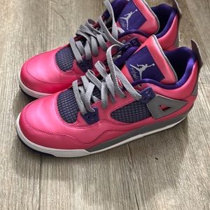 Jordan 4 Pink foil, sz 6.5y, pink